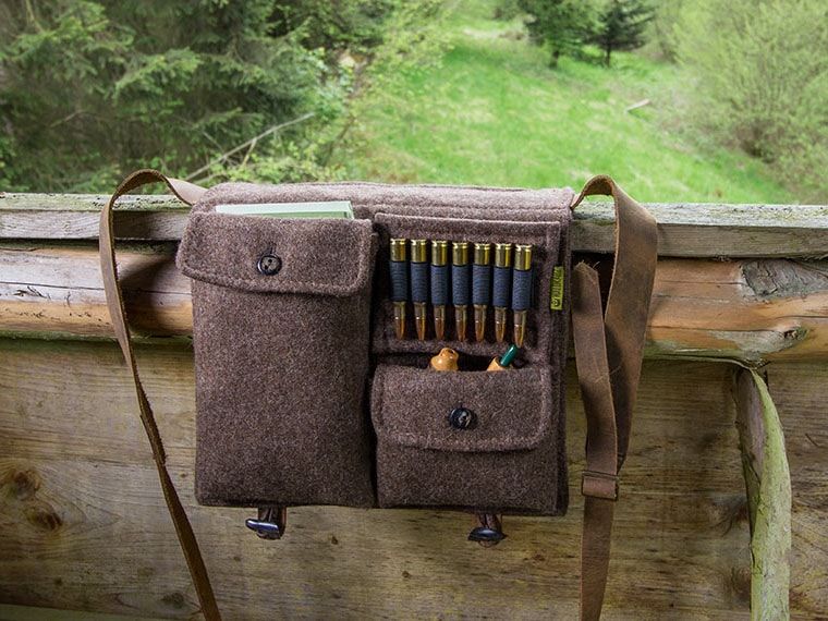 Parforce Jagdtasche Aus Loden Und Leder – Mit Magnetverschlüssen, Robuster Trageriemen, Lautlos