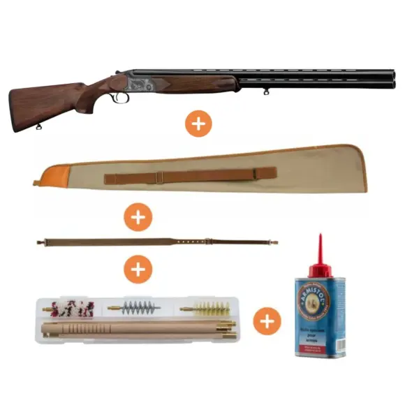 Pacchetto Fucile da Caccia Sovrapposto Country Calibro 12/76 Canne da 76 cm