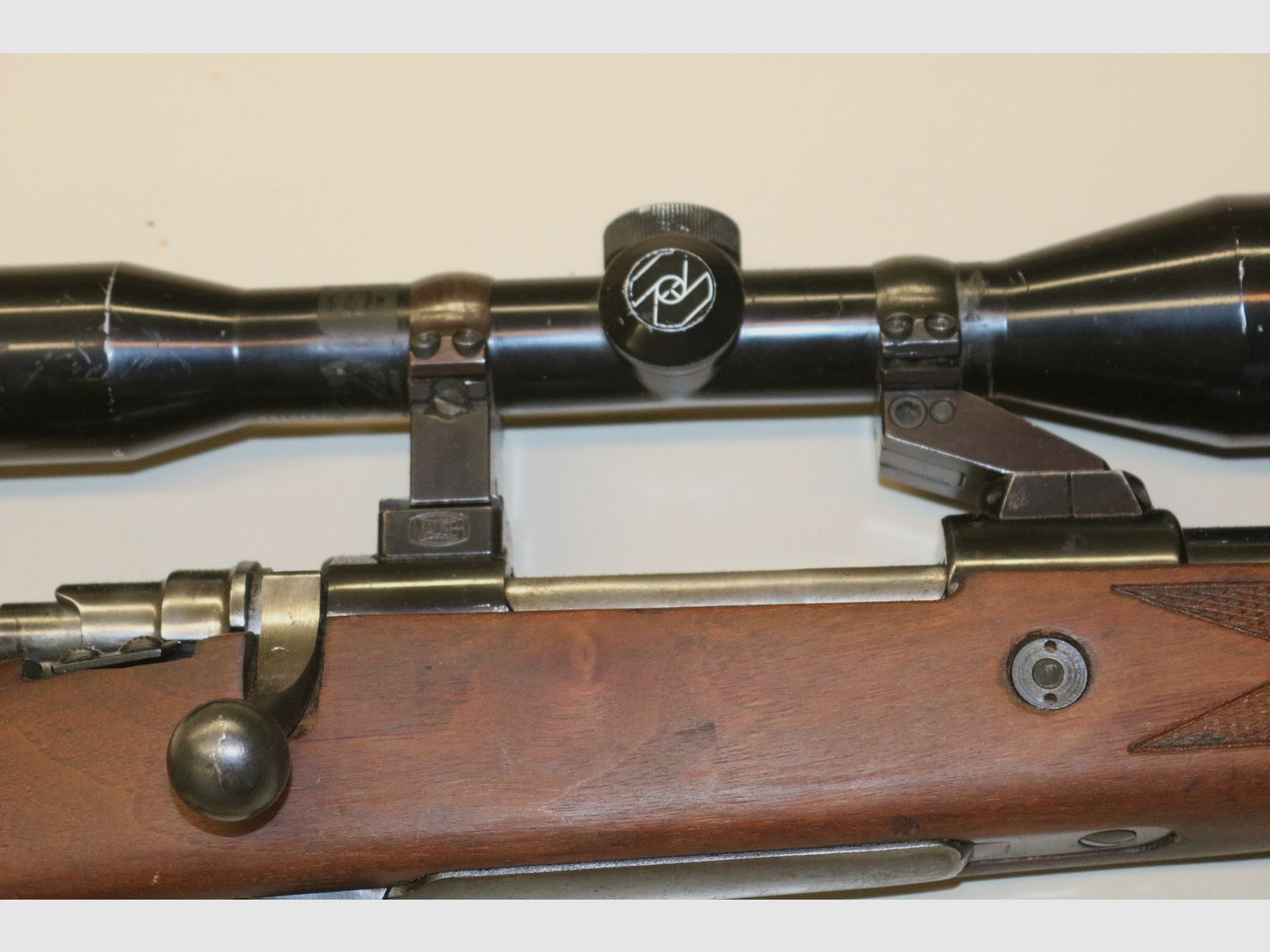 Repetierbüchse Mauser K 98 mit Mündungsgewinde für Schalldämpfer