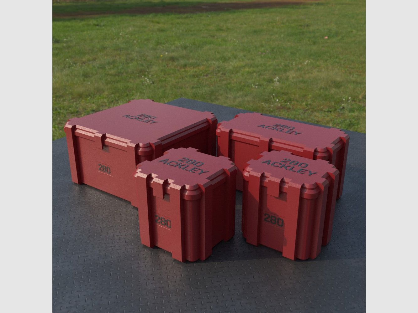 Filamelt Munitionsbox / Ammo Box .280 Ackley – Patronenbox ‘Klappdeckel’ – 20 / 25 / 50 / 100 Runden