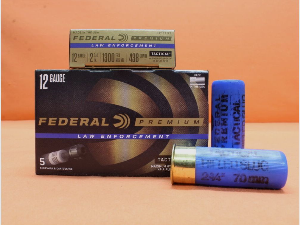 Federal Patrone 12/70 Federal Tactical Slug Blei 28g VE 5 Patronen LE Tactical (LE127RS)