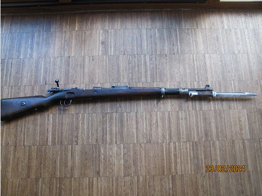 Mauser Karabiner K98  Portugal 1937 nummerngleich m Bajonett WaA-Stempel Alt Deko BKA 11 deactivated -- 575.- VHB