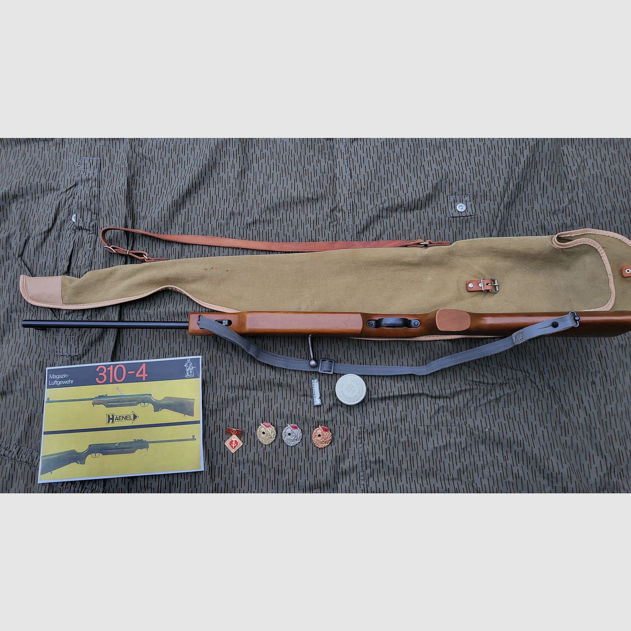 DDR Luftgewehr mit Magazin Haenel 310-4 mit Tasche