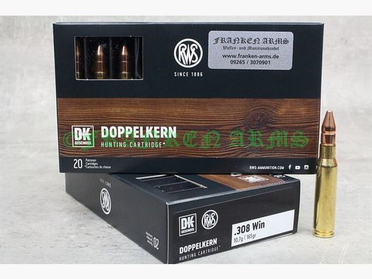 RWS Double Core .308 Win. 165gr. 10.7g 20 pieces tiered price