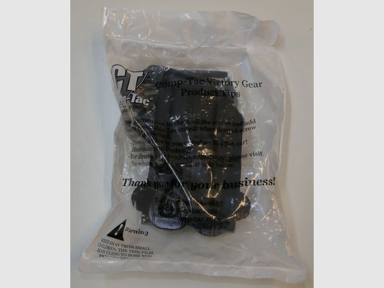 Comp-Tac Glock 17/22/31 COMP-TAC International KYDEX Funda derecha negra