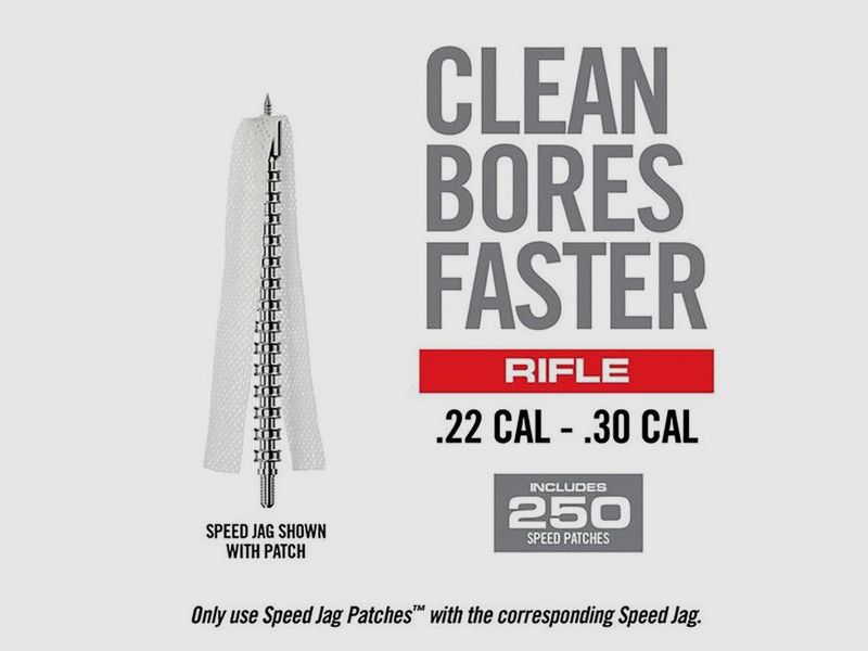 Real Avid Bore-Max Speed Jag & Patch Nachfüllpack, 8 Zoll, 250 Stück
