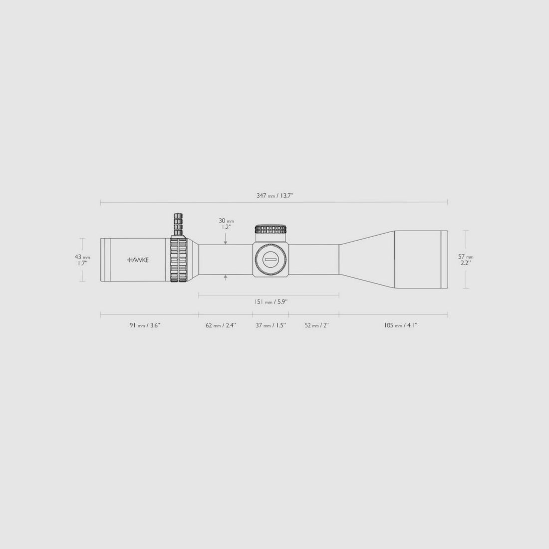 Hawke Vantage HD 30 WA SF IR 6-24x50 LR2 Dot, image 6 of 6
