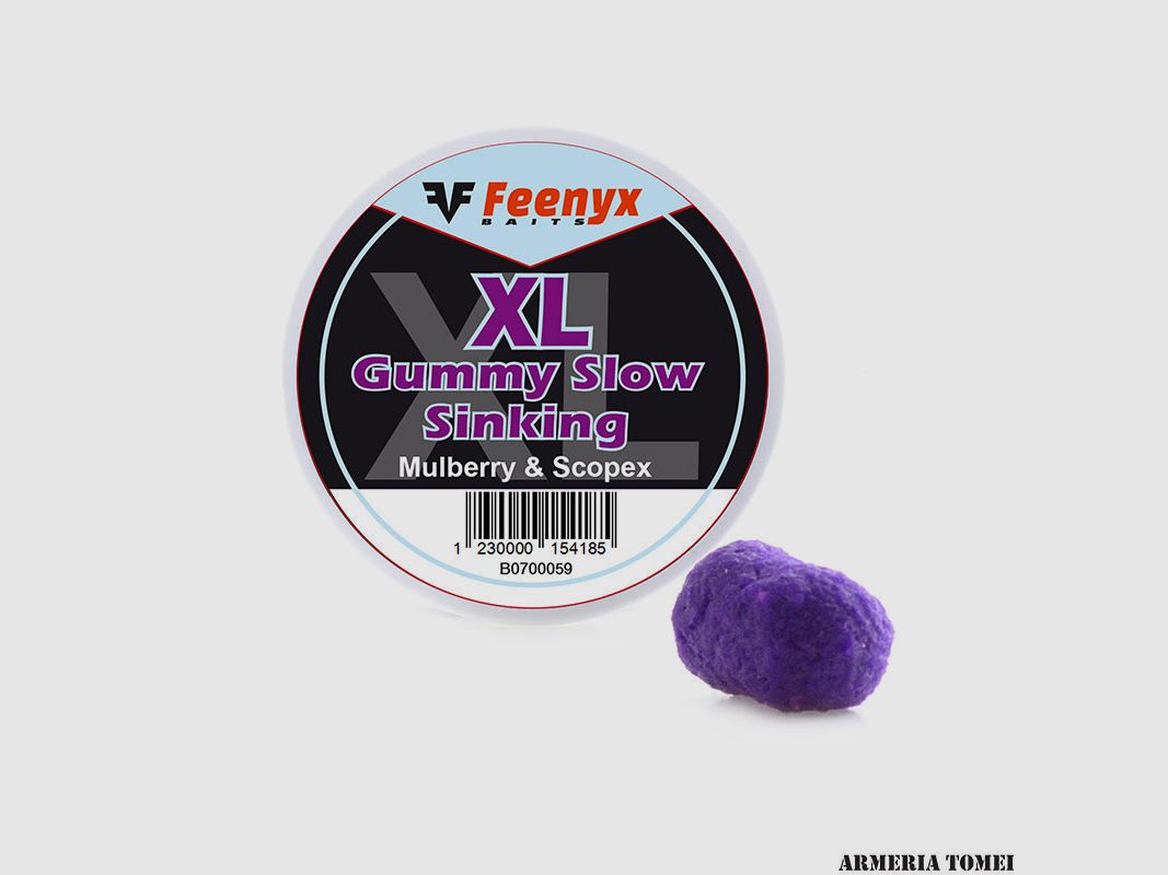 FEENYX BAITS – XL GUMMY SLOW SINKING Mulberry & Scopex 10MM