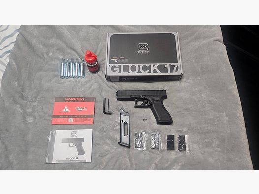 Glock 17 Gen5 MOS Co2-Pistole Kaliber 4,5 mm Stahl BB Blowback