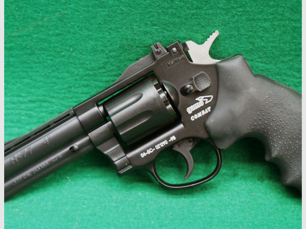 GAMO CO2 Revolver R-77 Combat 4", nero, immagine 2 di 4