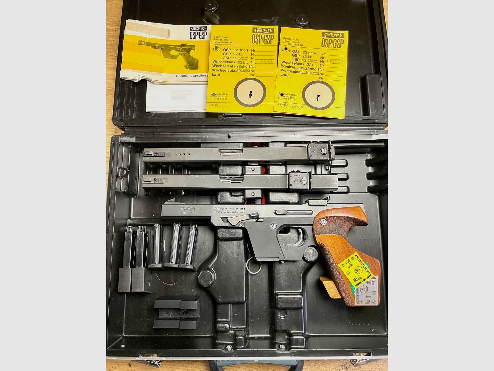 Walther GSP .22lr Komplettset inkl WSOSP  .22short u .32SuW long WC