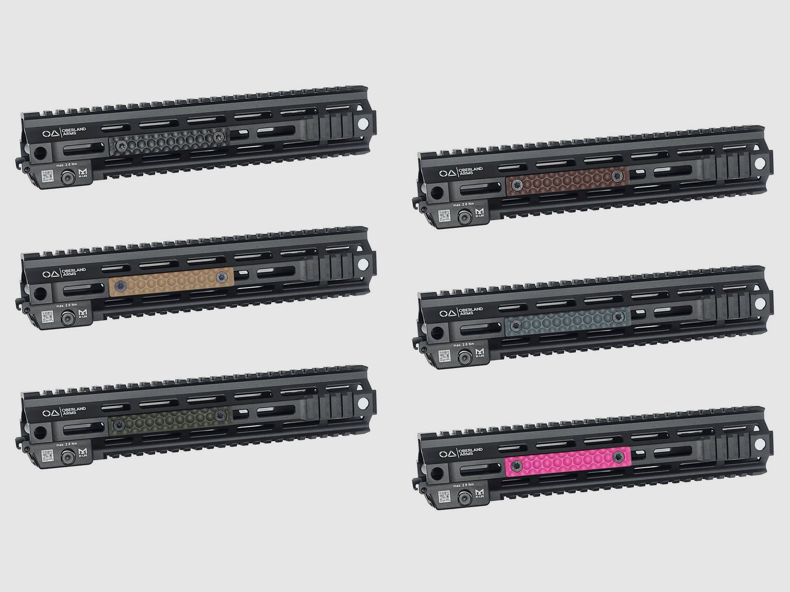 OA-MLOK Rail Cover, 1 pièce, 100mm incluant des vis TX25 et des écrous, 6 couleurs, image 1 sur 11