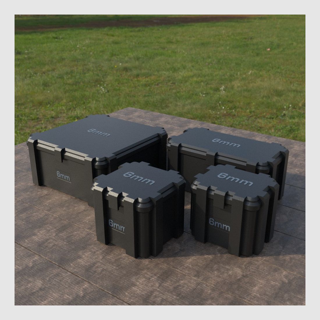 Filamelt ammunition box / 6mm Creedmoor / 'flip lid' / cartridge box, ammo box