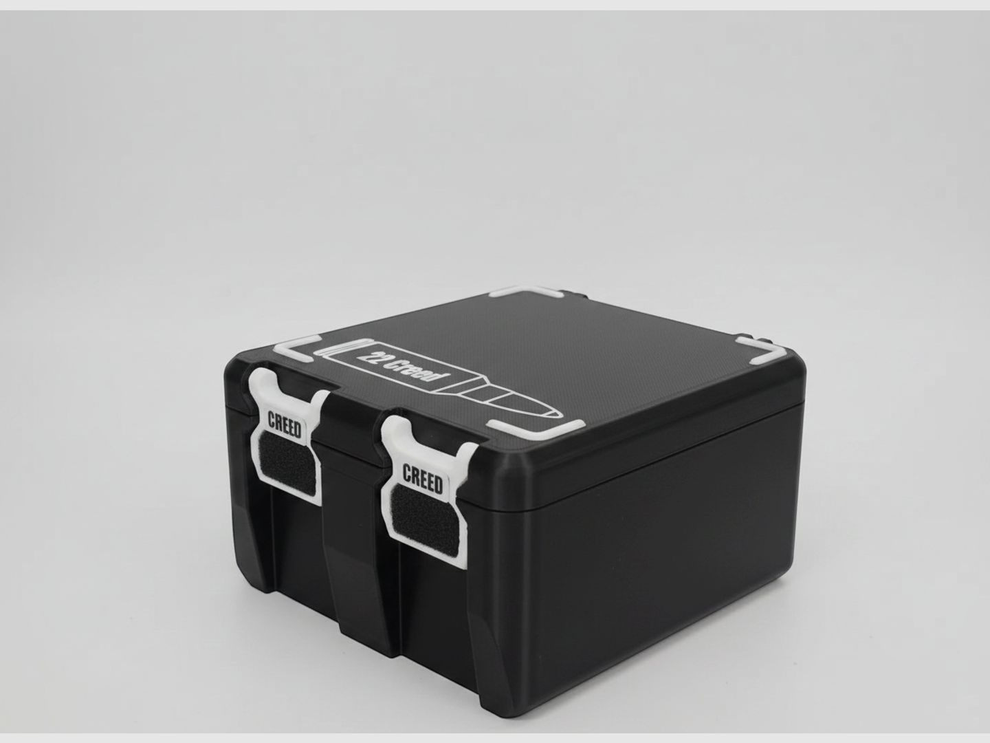 Filamelt Munitionsbox / 22 Creedmoor / 'Klapp- / Rastdeckel' / Patronenbox, Ammo Box