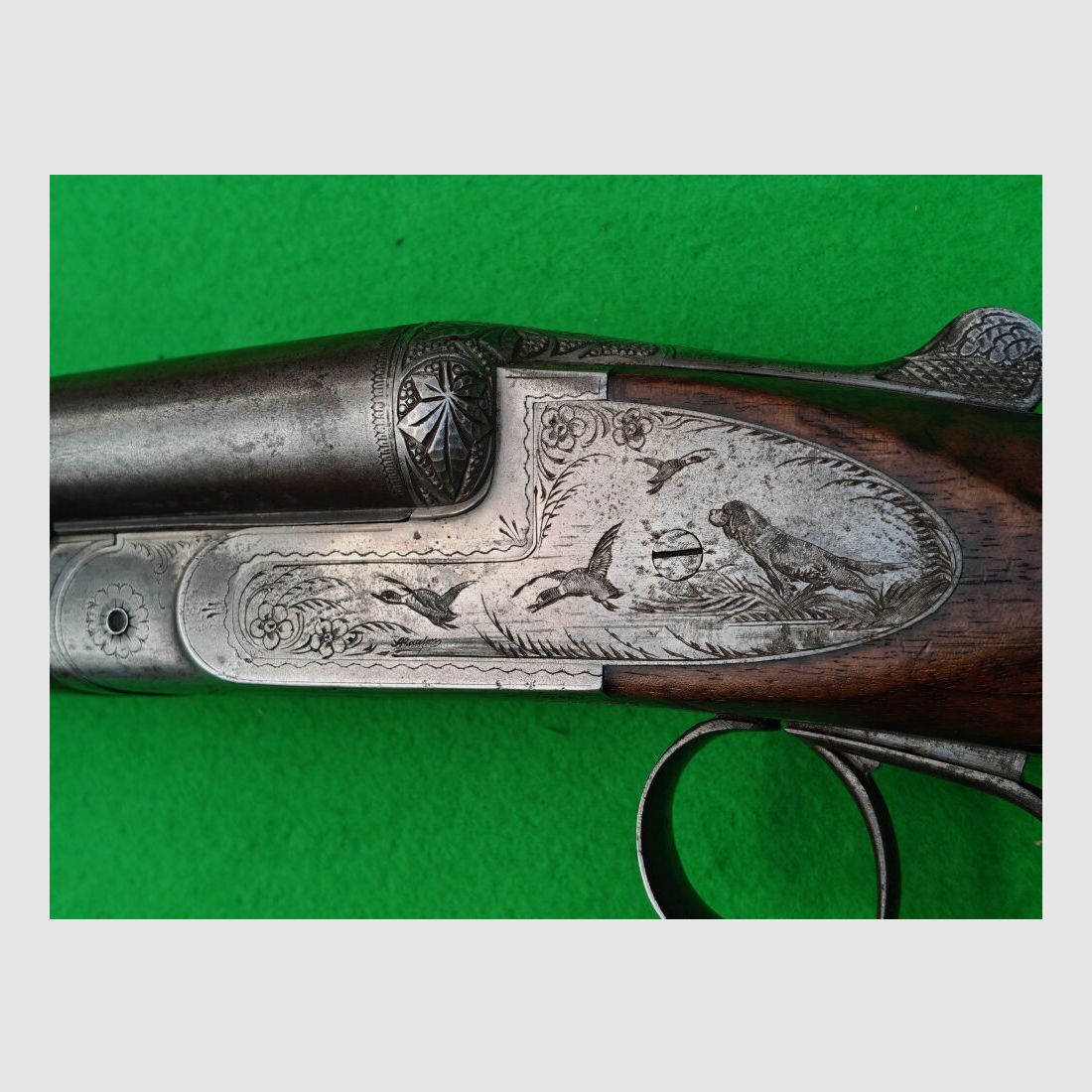 Inconnu fusil de chasse double 16/70