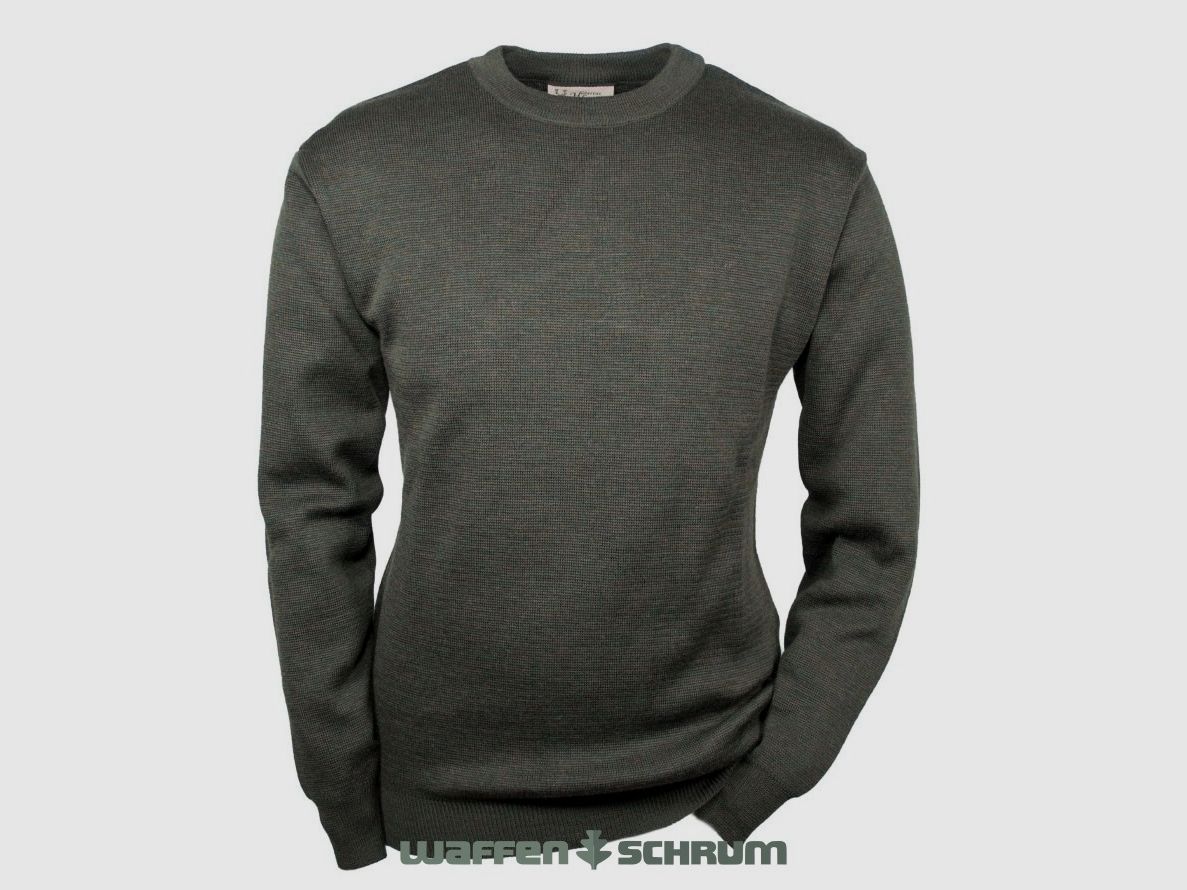 Hubertus Pullover Rundhals Oliv