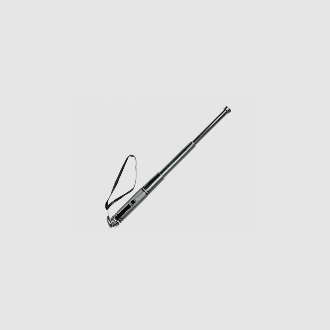 Teleskopschlagstock 13 Zoll in silber inkl. Clip und Handschlaufe (P18)