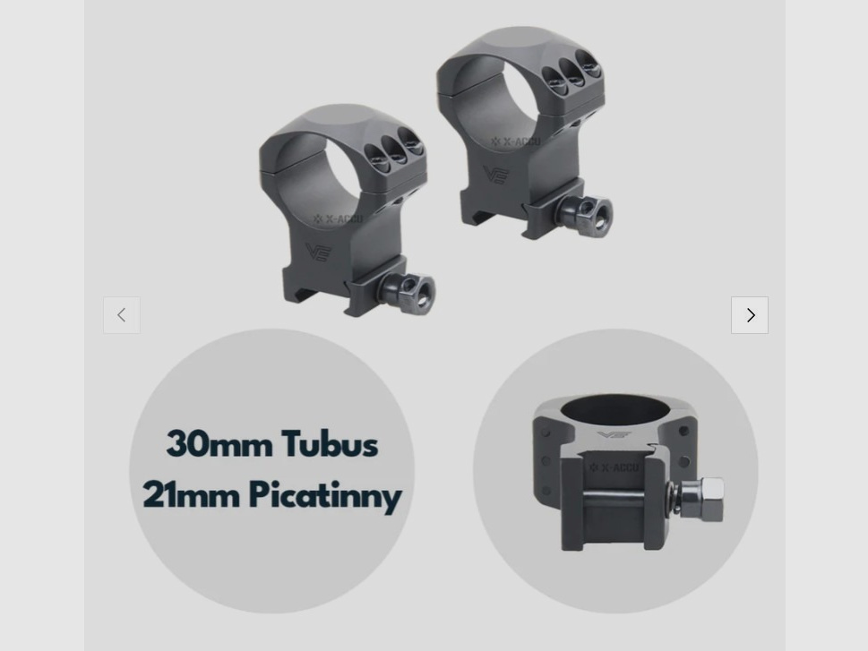 Vector Optics XASR-3003 X-Accu Montage für 30mm Tubus, 21mm Picatinny, h= 35mm