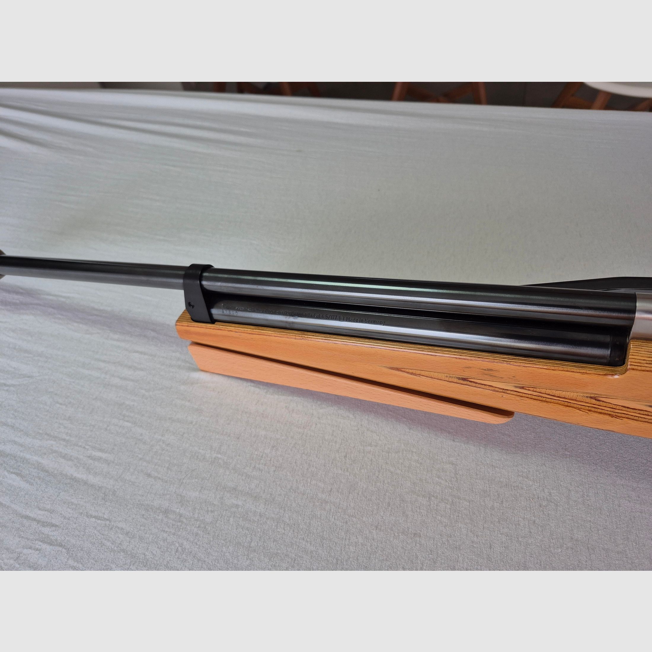 Feinwerkbau 601 omgebouwd voor liggende discipline