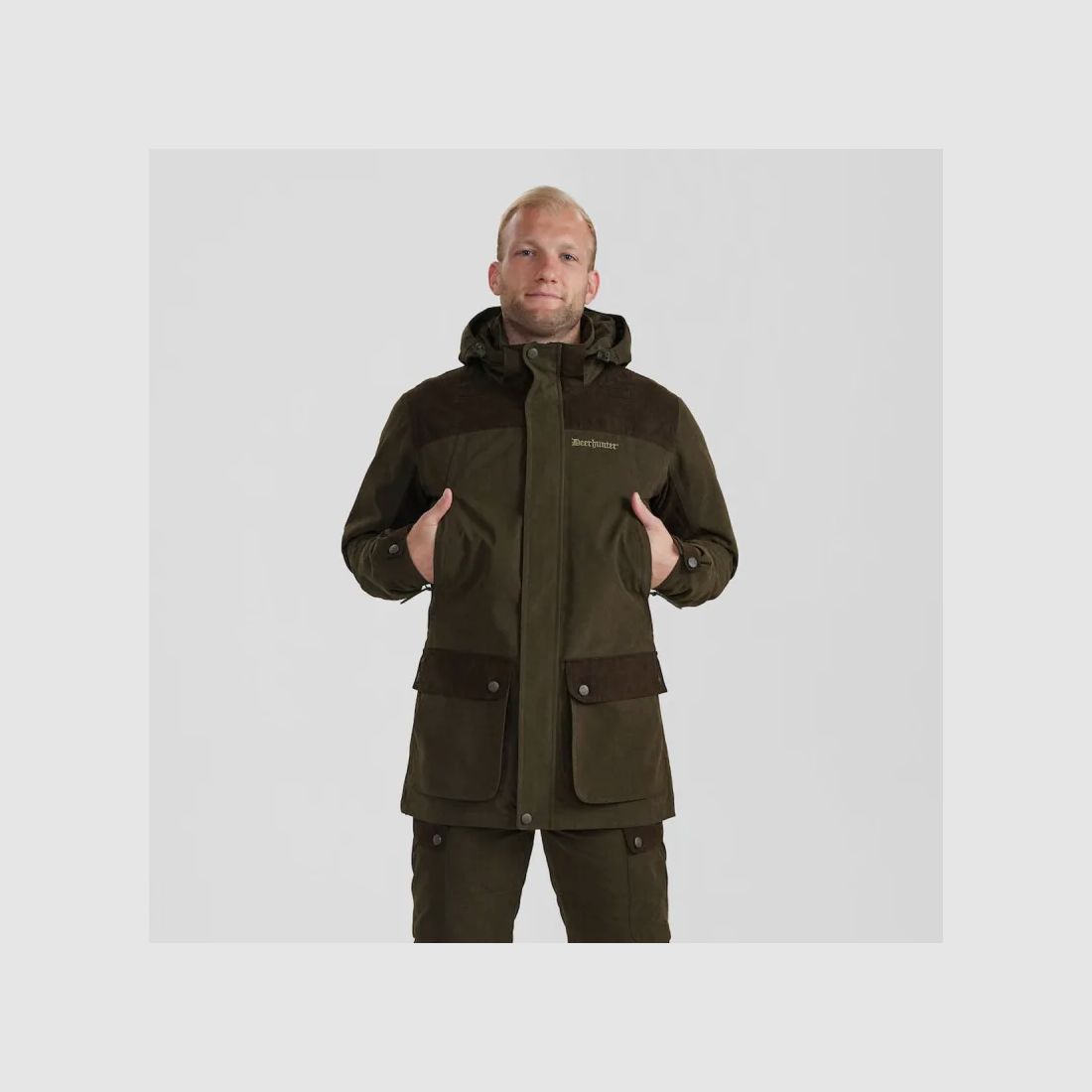 Deerhunter Eagle Jacke grün wasserdicht mit abnehmbarem Kapuze, Bild 6 von 12