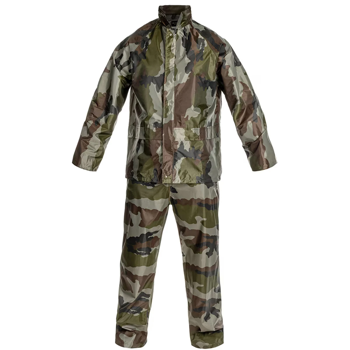 Traje impermeable chaqueta y pantalón de camuflaje