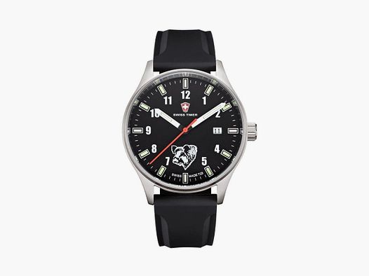 Swiss Timer Trapper schwarz Wildschwein H3 Uhr