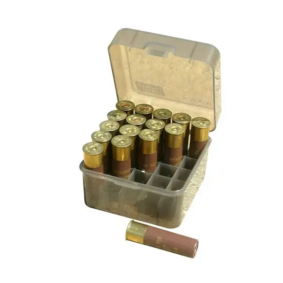 Transparente Aufbewahrungsbox für 25 Jagdpatronen Kaliber 12 und 10, Bild 1 von 2