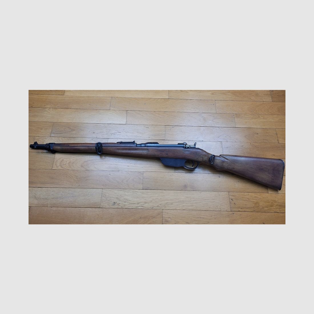 Venerabler kleiner österreichischer Mousqueton M95/30 – rechambered 6,5x57R – ohne Sicherungsanordnung – klassische Mannlicher Clips – Arsenal von Budapest – Kategorie D2, Bild 16 von 23