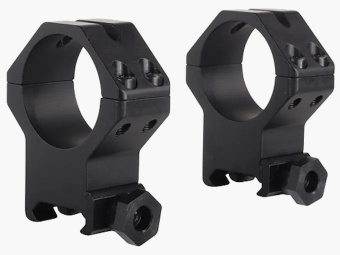 Weaver Tactical 4-Hole Skeleton Weaver-Style Anelli Nero Opaco 30mm Extra Alto, BH 15,49mm