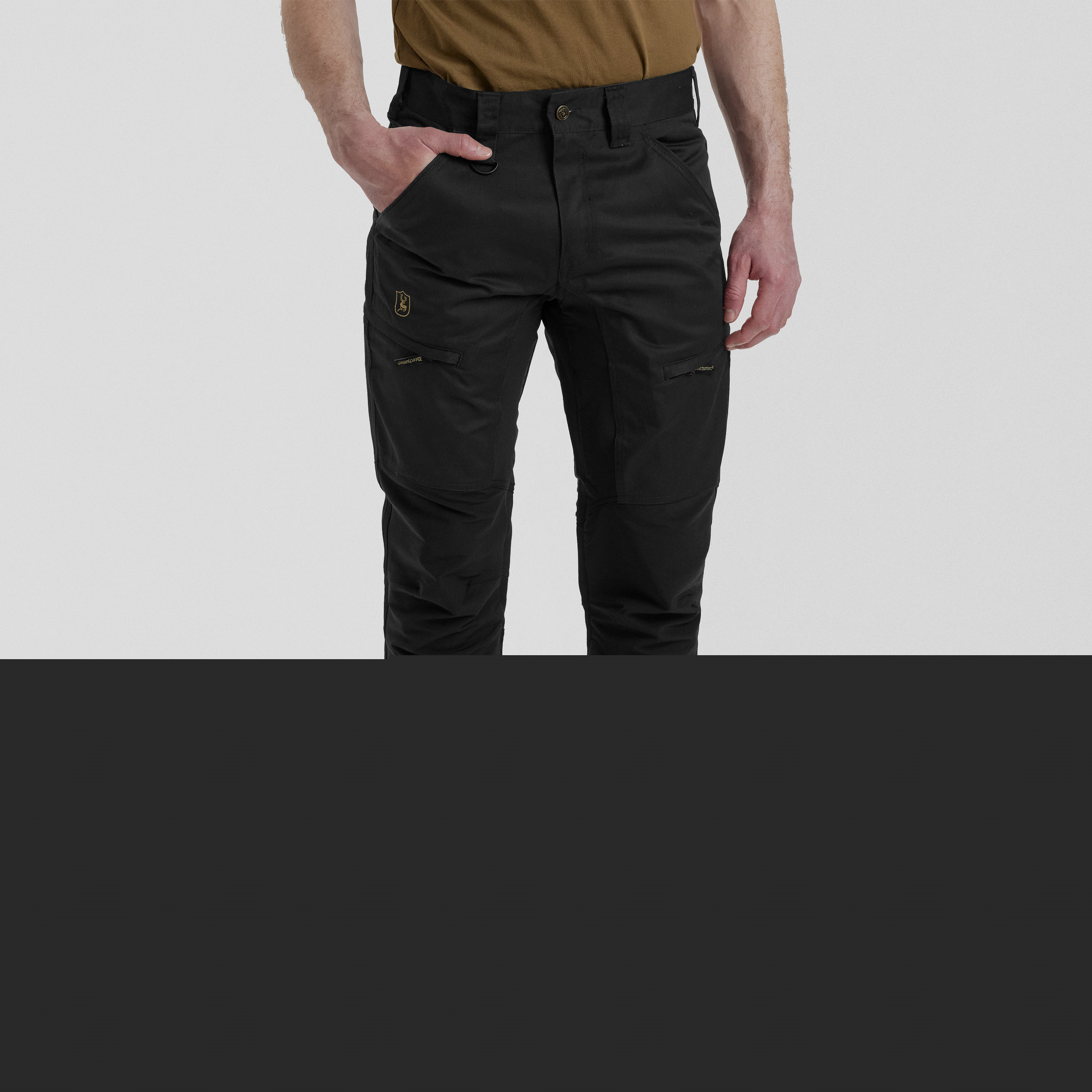 Rogaland Stretchhose mit kontrast - Black – Kleidergröße Herren: 58