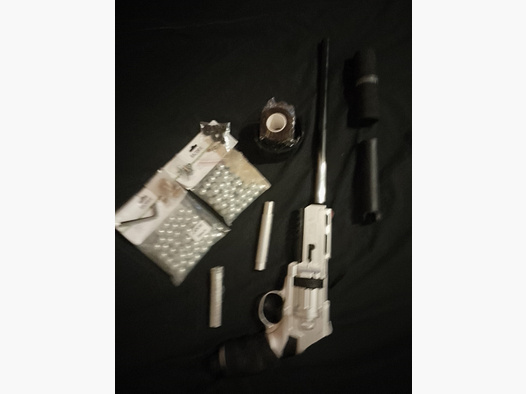 Sonderanfertigung T4e HDR50 RAM Paintball Markierer Cal .50 Long Run Rifle langer Lauf Big Power kit full Open Bastler defekt Projekt Steel Balls stahl Kugeln 