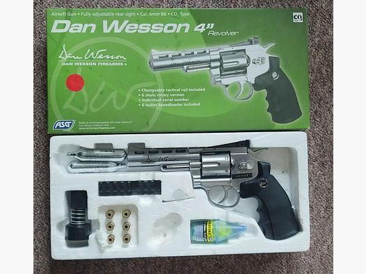 ASG Dan Wesson 715 4 Zoll Revolver Vollmetall CO2 6mm BB chrom