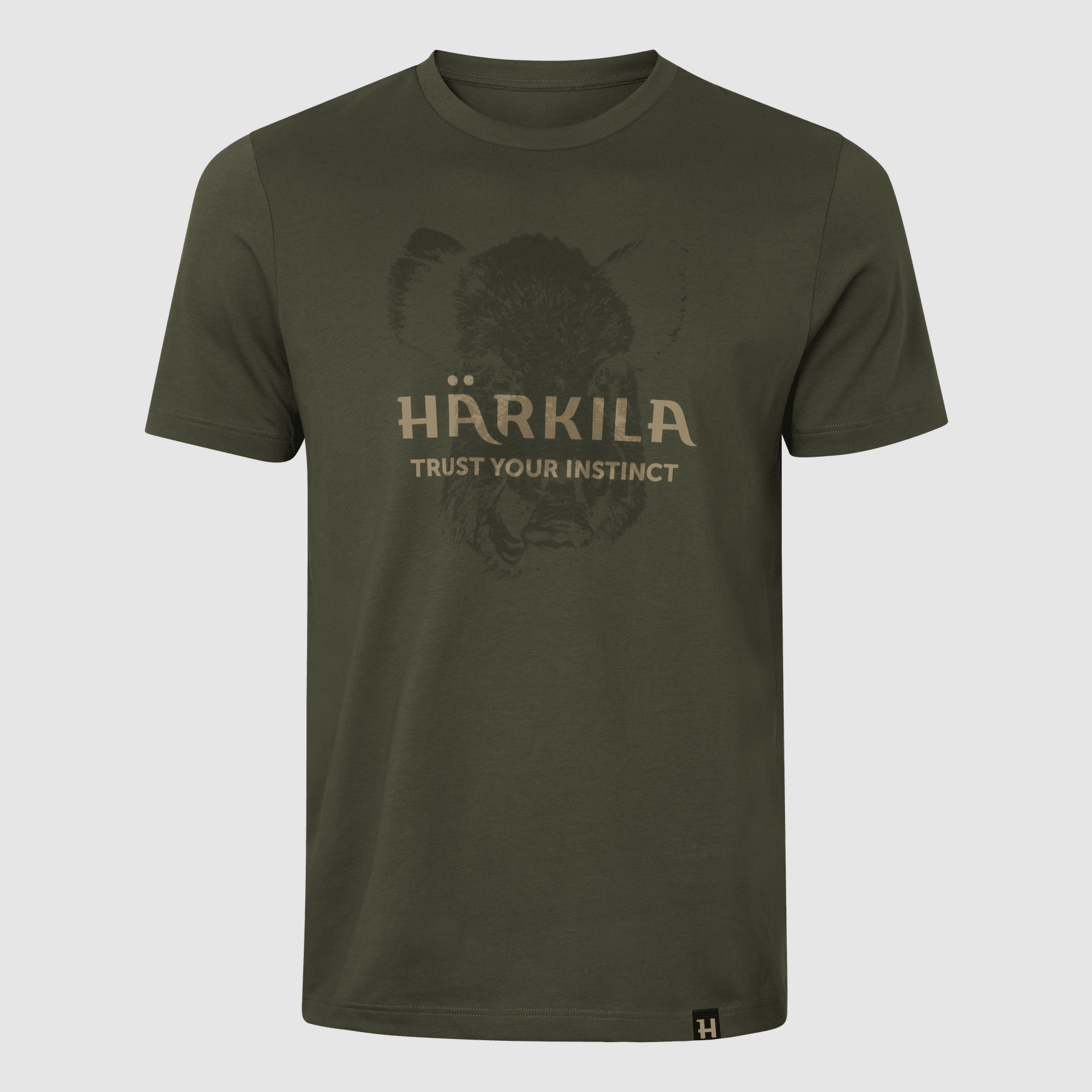 Härkila Wildboar S/S T-shirt with wild boar logo Men Forest Night XXL