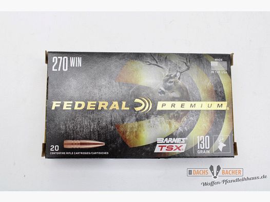 Federal .270 Win Barnes TSX 130gr.20 Schuß
