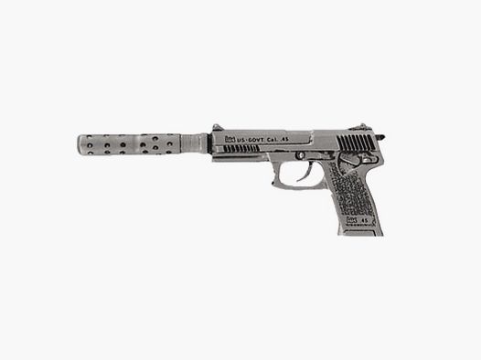 Épinglette Pistolet HK et Silencieux
