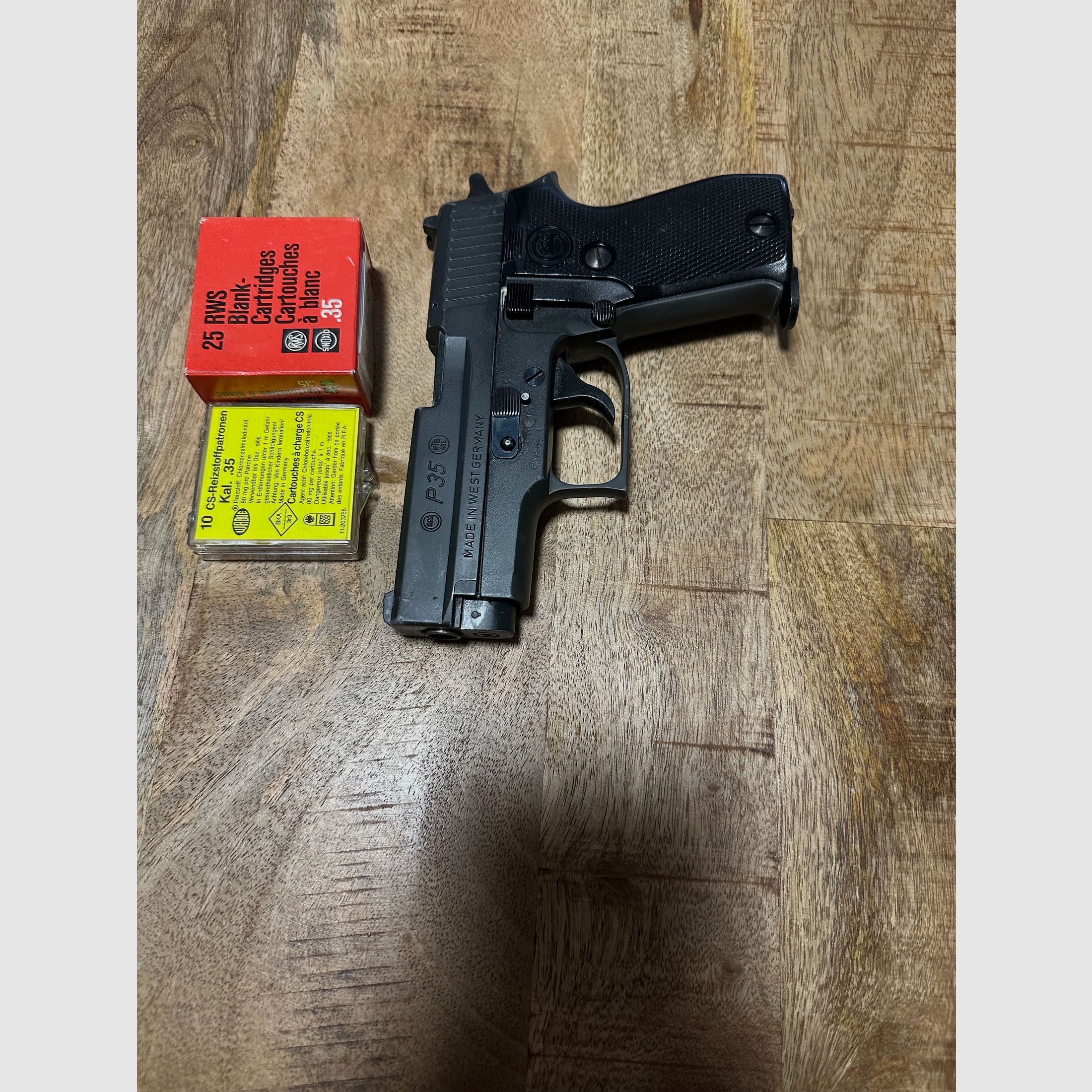 P35 cal. .35 Dynamit Nobel AG PTB 456 Knall