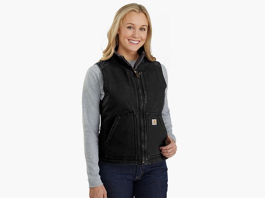 Chaleco Carhartt forrado de Sherpa, Mujer, Negro, M