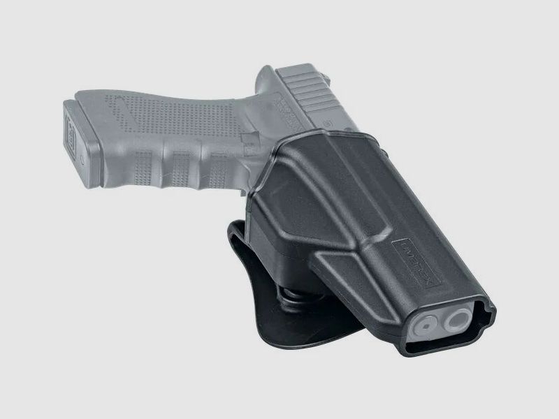 UMAREX Umarex Polymer Paddle Holster Large pour GLOCK 17 / 19 etc., avec levier de déverrouillage supérieur