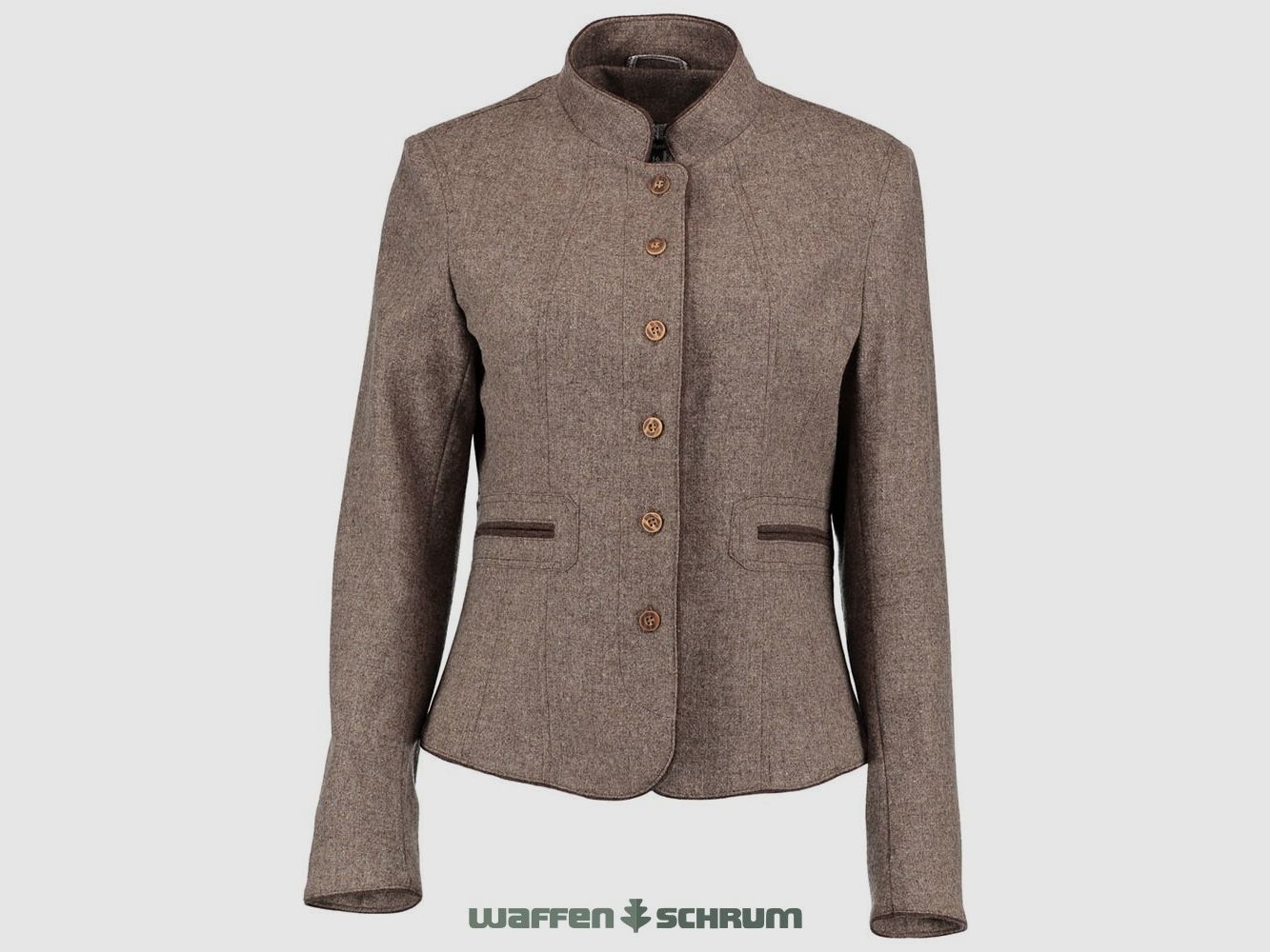 Gipfelstürmer damesjacket met staande kraag middelbeige