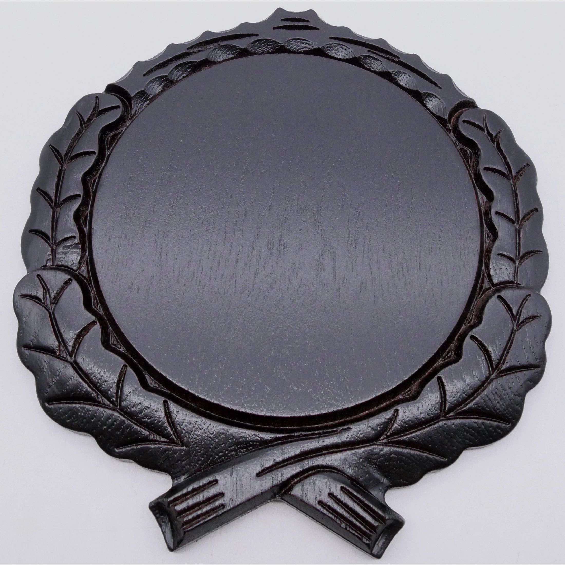 Carved oak wood signs for boar weapons dark 17 cm