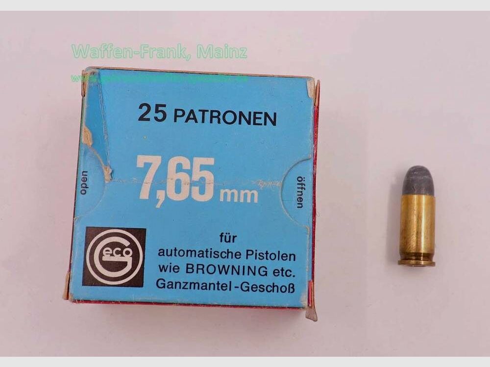 Geco - Fürth munitions pour pistolets 7,65mm Browning/.32ACP