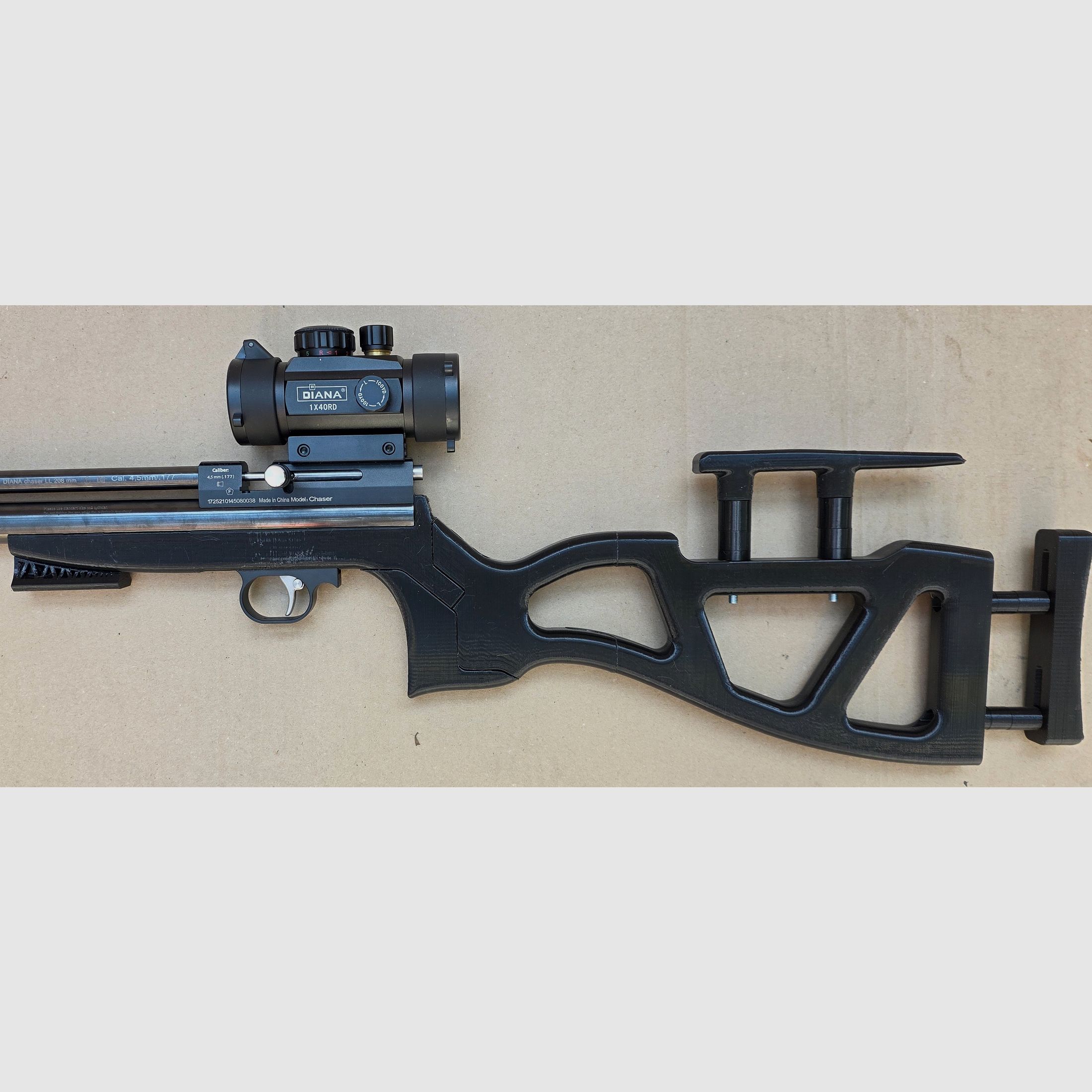 Grip / stock for Diana Chaser Bandit Airbug PETG black #02, image 2 of 9