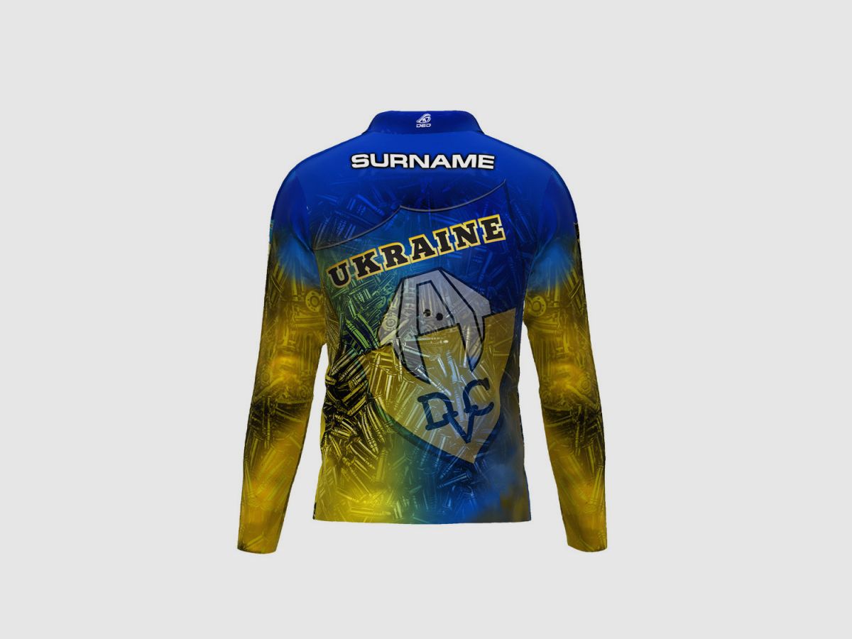 DED IPSC Ukraine Langarm-T-Shirt, Größe: XL, Benutzerdefinierter Name: Mit Benutzerdefiniertem Namen, Bekleidungsart: Regulär (Herren), Bild 2 von 3