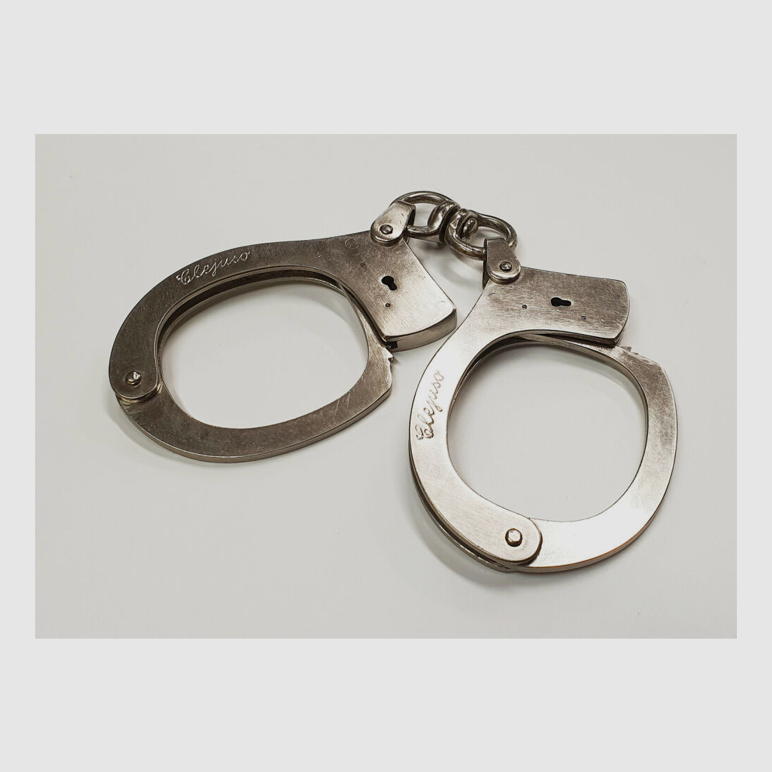 CLEJUSO Clemen & Jung e.K. Menottes CLEJUSO No. 12 D, acier nickelé, fabriqué en Allemagne, d'occasion