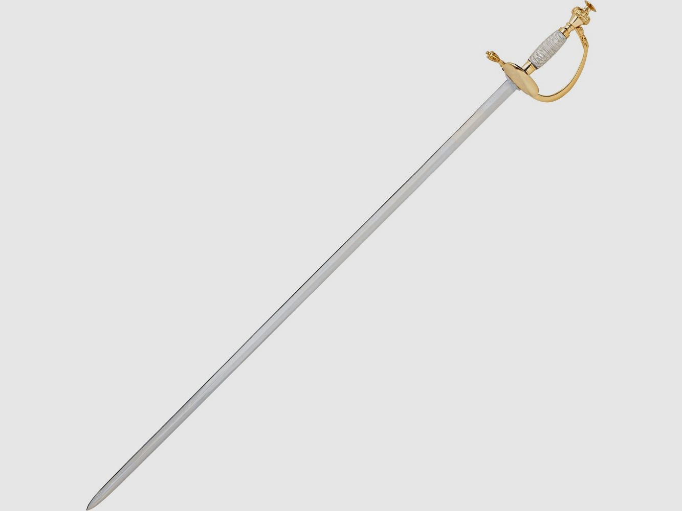 Sword with wooden sheath and decorated grip