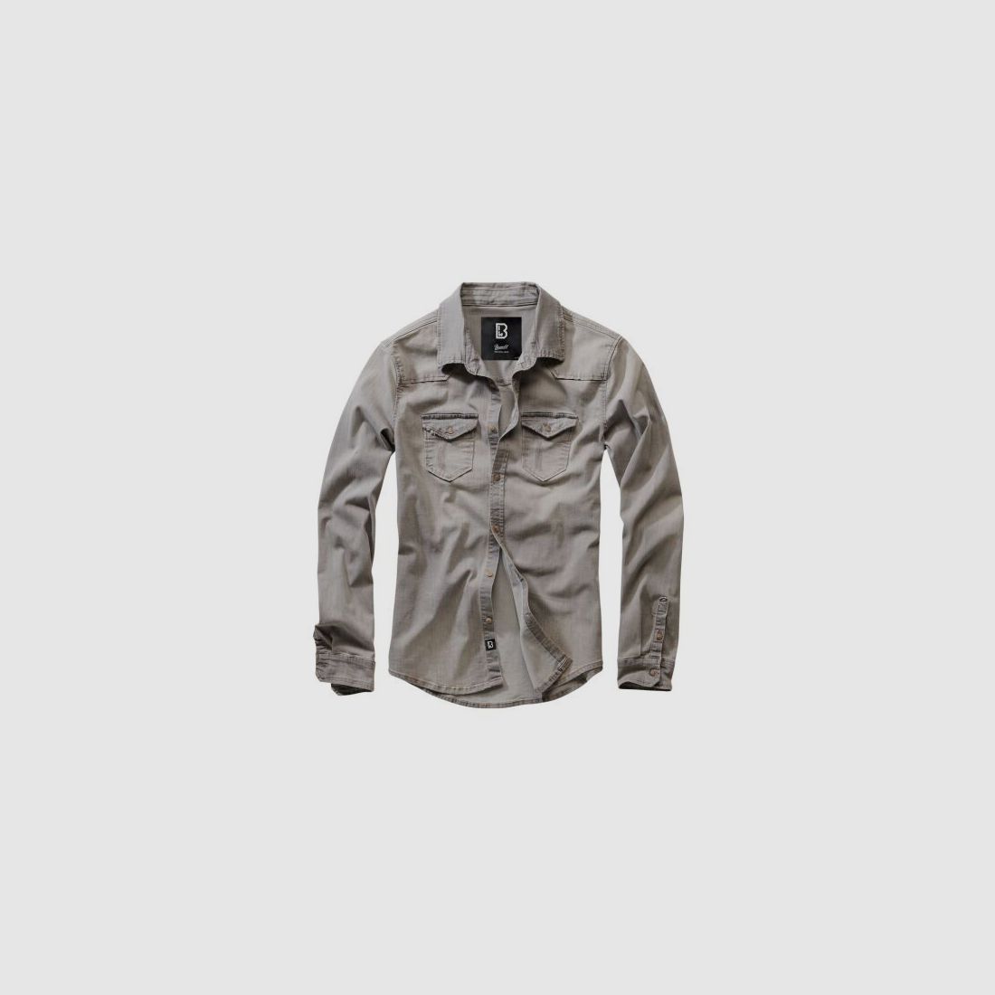 Brandit Herrenshirt Riley Denim Grau Denim XL