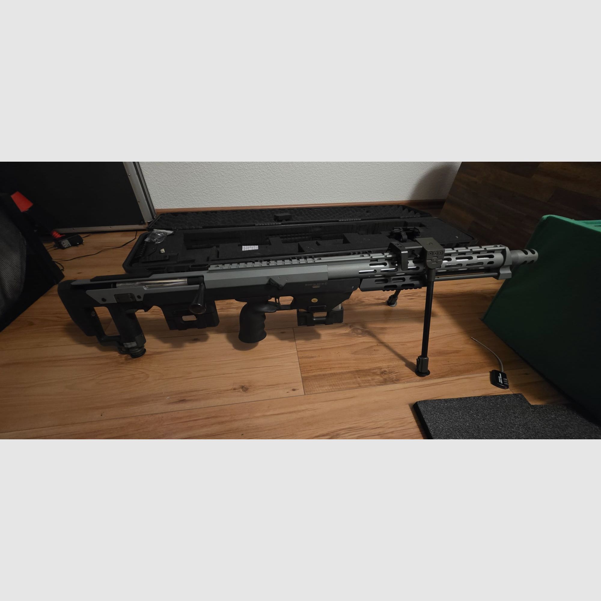 "NegotiationBasis" S&R ST-SR1 Spring Sniper Rifle incl. case -gray- (free from 18 years) + Otto Repa OMR