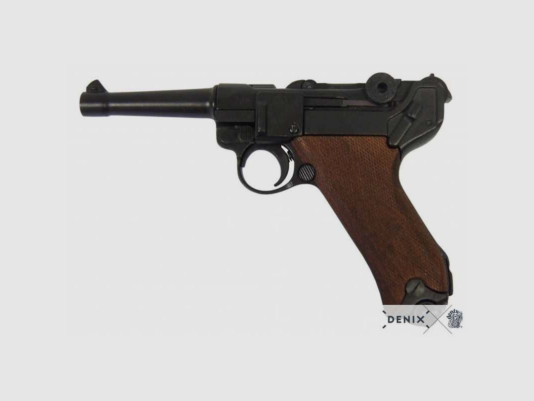 Pistolet Denix Luger P08 Parabellum crosse bois - Pistolet Luger bois, image 3 sur 8
