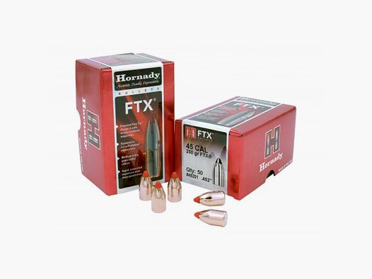PROIETTILE HORNADY 45 CAL .452 250 GR FTX (450 BUSHMASTER) (50)