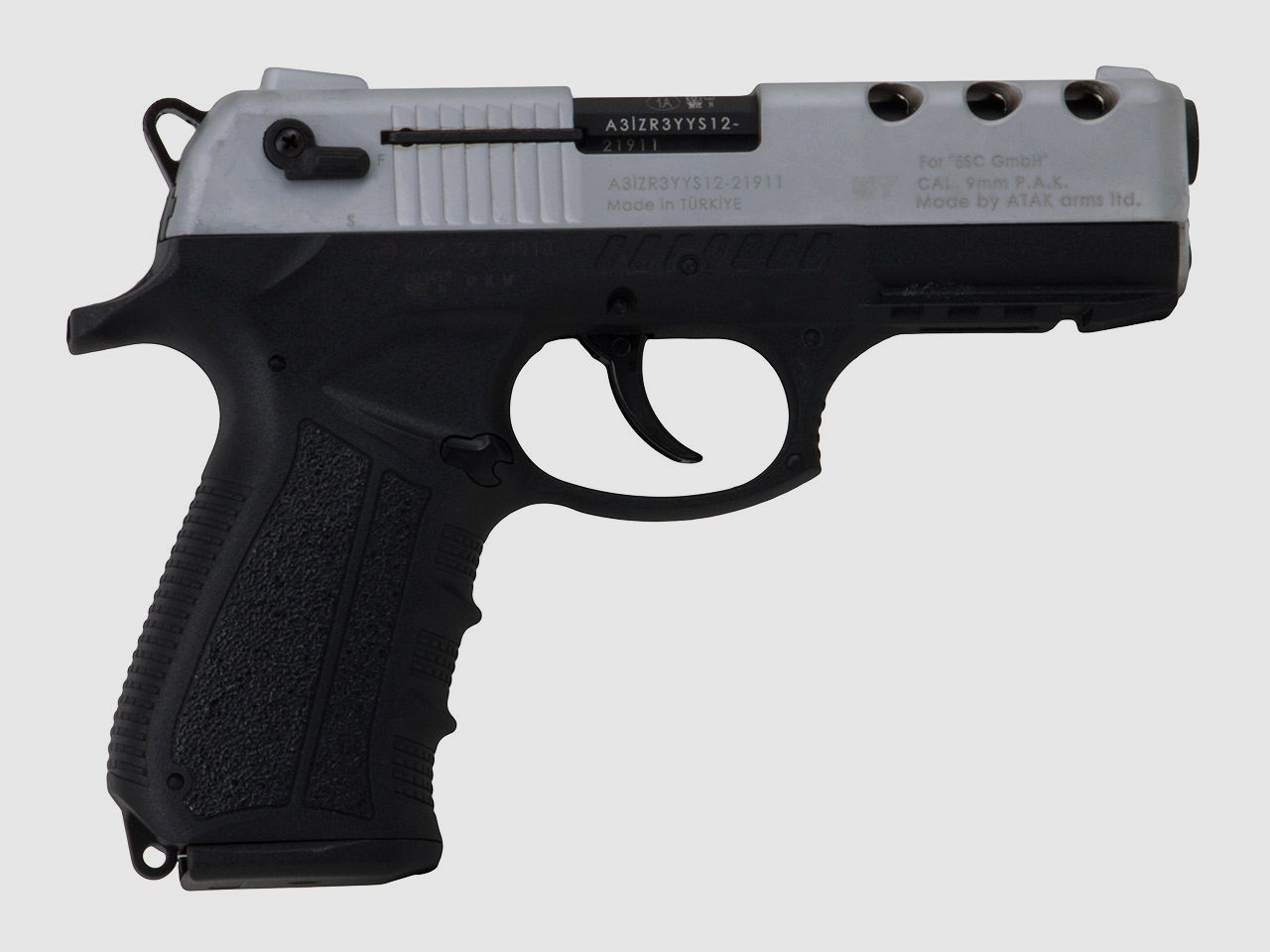 Schreckschuss Pistole Zoraki 4918 matt chrom PTB 1050 Kaliber 9 mm P.A.K. (P18)